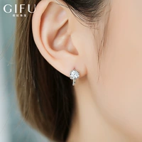 Универсальные серьги с кварцем, серебро 925 пробы