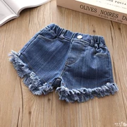 2019 phiên bản Hàn Quốc mới của quần short nữ mùa hè trong quần jeans tua rua trẻ em nóng bỏng 4156 - Quần jean