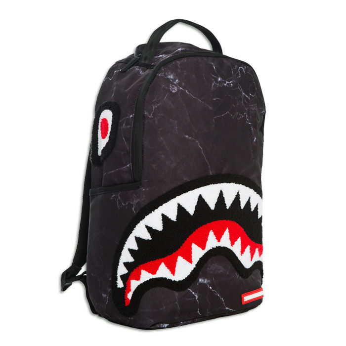 sprayground white marble backpack