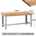 Bàn làm việc bằng gỗ nguyên khối
         tùy chỉnh xưởng lắp ráp hạng nặng băng ghế dự bị fitter bàn vise bàn vận hành bảo trì chống tĩnh điện bàn chế biến gỗ bàn cơ khí bàn gia công Bàn