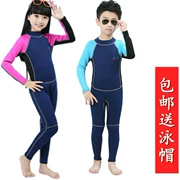 Áo tắm ấm cho trẻ em dày 2 mảnh wetsuit mảnh dài tay áo học sinh mùa đông áo tắm chống nắng ống thở - Bộ đồ bơi của Kid