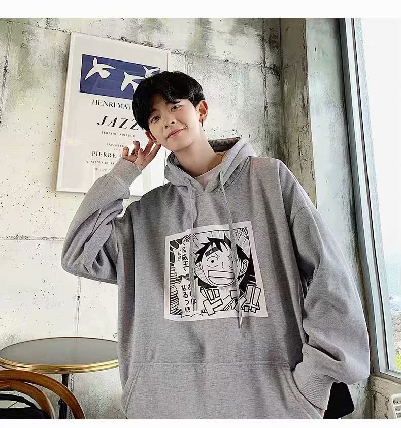 Pirate king co branded sweater men's Hoodie inschao spring and autumn jacket hip hop loose Korean fashion jacket