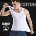 Áo vest mùa hè đầy chất cotton nam phong cách thể thao màu trắng xám đen cổ điển co giãn thoải mái mồ hôi tuyết tùng một thế hệ đóng hộp áo 3 lỗ nam Lót