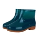 Giày mưa mùa đông thời trang nữ cộng với giày đi mưa nhung trong ống nước giày đế xuồng ấm áp không trơn tuột giày ống nước ngắn ống cao su - Rainshoes