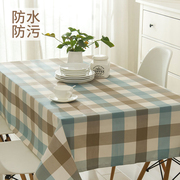 Phong cách bắc âu khăn trải bàn bàn cà phê vuông lưới bảng vải cotton và vải lanh chống thấm dầu-proof hình chữ nhật hiện đại nhà tối giản
