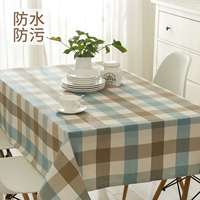 Phong cách bắc âu khăn trải bàn bàn cà phê vuông lưới bảng vải cotton và vải lanh chống thấm dầu-proof hình chữ nhật hiện đại nhà tối giản khăn trải bàn tròn 1m2