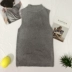 2018 mùa xuân và mùa hè Hồng Kông retro retro chic đan bán cao cổ áo không tay yếm trong nữ bên trong mặc một đáy t-shirt đầm nữ Áo ba lỗ