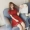 Nhỏ màu đen dress 2018 phiên bản Hàn Quốc mới của tính khí là váy đỏ mỏng chic tim máy thêu Slim vòng cổ một từ ăn mặc