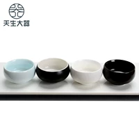 Tự nhiên Big Black Ceramic Kung Fu Tea Set Tea Cup Ấm trà Đặt hộ gia đình đơn giản Mini Piece Cup Master Cup bộ ấm chén uống trà cao cấp