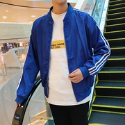 Mùa xuân người đàn ông mới của đẹp trai hoang dã áo khoác mỏng Hàn Quốc phiên bản của xu hướng của sinh viên Hồng Kông gió áo khoác dài tay quần áo giản dị