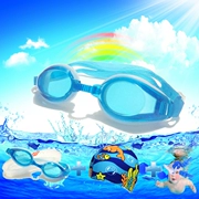 HD phẳng bơi không thấm nước goggles trai trẻ em phổ bơi goggles mũ bơi mũi clip nút tai gói