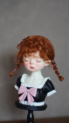 taobao agent Part of the spot summer small object BJD6 points 4 points wigs of hair curling bangs shape hair imitation beach wool material