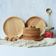 Phong cách nhật bản gỗ rắn bộ đồ ăn cao su gỗ hình bầu dục món ăn bằng gỗ tấm đồ ăn nhẹ trái cây món ăn bằng gỗ snack tấm ăn sáng tấm