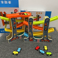 Детская игрушка с рельсами, инерционная увлекательная парковка, многослойная деревянная горка, гоночный автомобиль