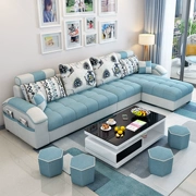Đơn giản vải sofa kích thước căn hộ phòng khách đầy đủ-phù hợp với nhiều người kết hợp sofa