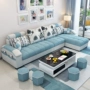 Đơn giản vải sofa kích thước căn hộ phòng khách đầy đủ-phù hợp với nhiều người kết hợp sofa sofa góc