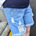 2018 thai sản quần quần short mùa hè lỏng bên ngoài mặc quần áo mùa hè phụ nữ mang thai dạ dày lift năm quần quần phụ nữ mang thai jeans Phụ nữ mang thai quần / quần bụng