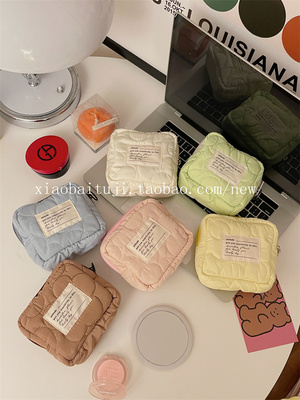 taobao agent Brand small universal cosmetic bag, handheld organizer bag, South Korea