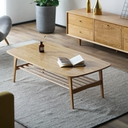 Nordic gỗ bàn cà phê hiện đại căn hộ nhỏ phòng khách đồ gỗ nội thất tối giản kiểu Nhật bảng nhà gỗ sồi cà phê - Bàn trà