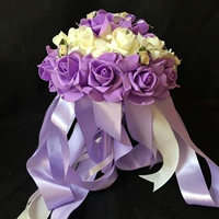 Фиолетовый+белый корейский симуляционный букет ручной