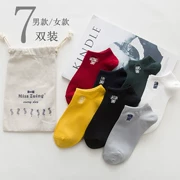 7 cặp túi của phụ nữ mùa xuân và mùa hè ống ngắn vớ nam cotton mỏng khử mùi vớ vớ thuyền cotton khử mùi tuần