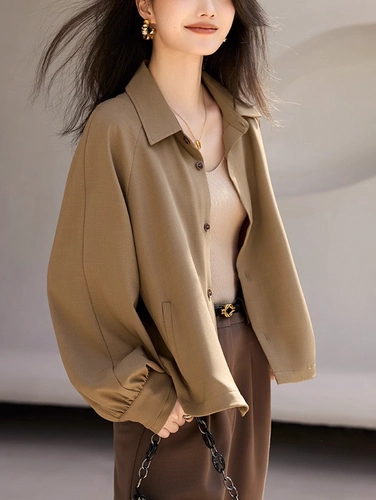 Осенняя дизайнерская короткая куртка для отдыха, в корейском стиле, 2023 года, оверсайз, свободный крой, на шнурках