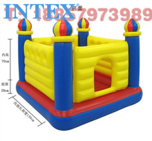 Подлинный INTEX48259 Детские игрушки Надувные батут - кровати Развлечения Маленький замок Счастливый Прыжок