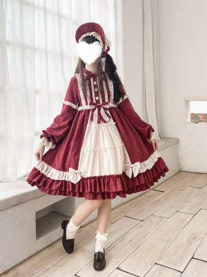 taobao agent [Xingchen Garden] Original genuine Sen language fairy tale Lolita autumn and winter full student long sleeves daily dress