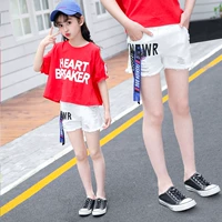 Cô gái trắng quần short denim 2018 mới lớn trẻ em Hàn Quốc phiên bản giản dị mùa hè thời trang trẻ em quần lỗ thủy triều chân váy bò bé gái 