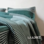 Lu Jushi cũ thô denim Miễn phí vận chuyển 100% giường bông giường vải sọc dày văn học giường đôi - Bộ đồ giường bốn mảnh chăn ga gối đệm cao cấp