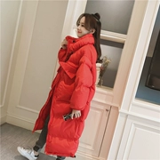 Bông của phụ nữ phần dài trên đầu gối dày xuống quần áo cotton Harajuku phong cách bánh mì Hàn Quốc phiên bản của bông áo khoác mùa đông áo khoác ...