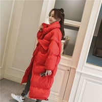 Bông của phụ nữ phần dài trên đầu gối dày xuống quần áo cotton Harajuku phong cách bánh mì Hàn Quốc phiên bản của bông áo khoác mùa đông áo khoác ... áo măng tô nữ