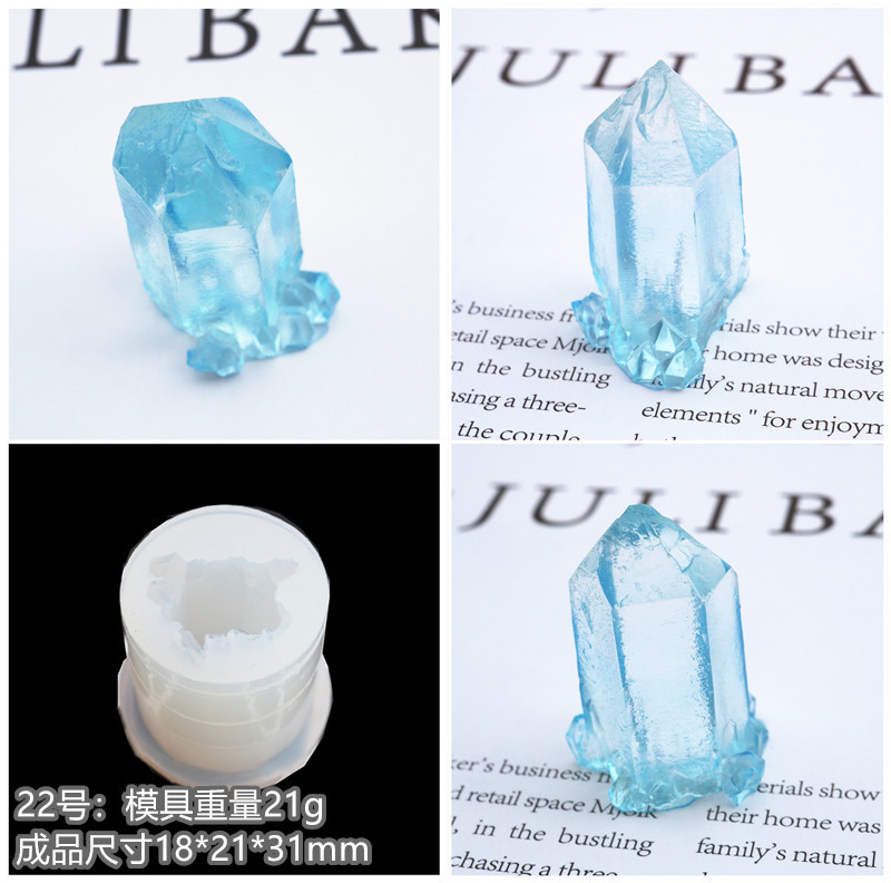 Violetdiy Gutta percha transparent silica gel mould Crystal Glue  mould silica gel mineral Spar Crystal Cluster transparent mould