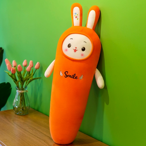 Плюшевый кролик, игрушка, тряпичная кукла, морковная подушка для мальчиков и девочек для сна, подарок девушке