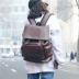 Gangfeng Street đập vai nam túi xách nam phiên bản Hàn Quốc của Harajuku hoang dã công suất lớn túi sinh viên pu mềm da ba lô - Ba lô balo đi học nữ cấp 2 Ba lô