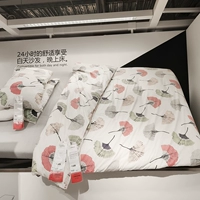 IKEA trong nước mua chăn bông Tosip và vỏ gối bằng vải bông mềm mại của Nhật Bản (họa tiết hoa trắng xanh) - Quilt Covers chăn mền giá rẻ