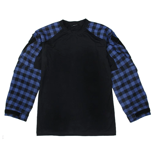 Топ, синяя цветная хлопковая рубашка, материал, 2018