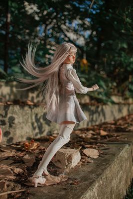 taobao agent [Yuyu sauce] BJD/SD/MSD 3 -point 4 -point baby clothes handmade custom powder grid dress only display