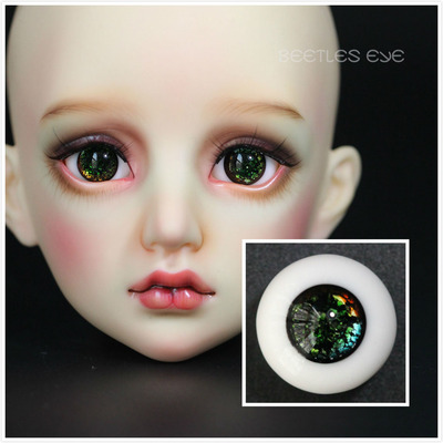 taobao agent [Beetles] BJD baby with handmade glass-eye beads H-21 Fantasy color glazed series