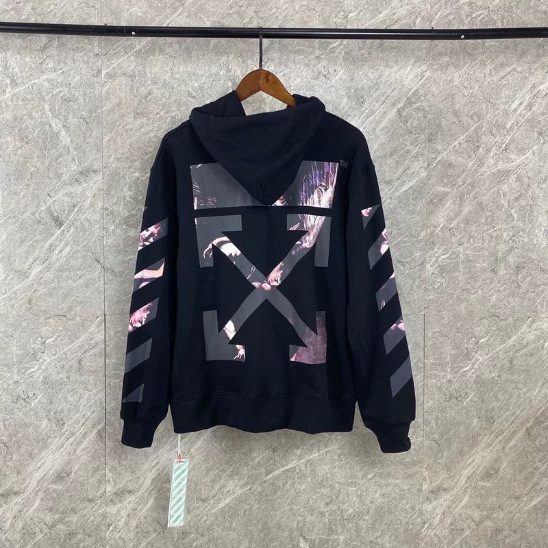 Подлинная OFF 20SS Белые Ангелы Цветная масляная живопись религиозные шляпы OW Мужчины и женщины одно и то же парное капюшонное покрытие