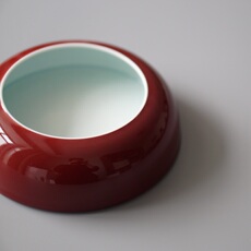 Полоскательница для кистей 【瓷器口】全手工祭红釉笔洗 水盂 文房精品