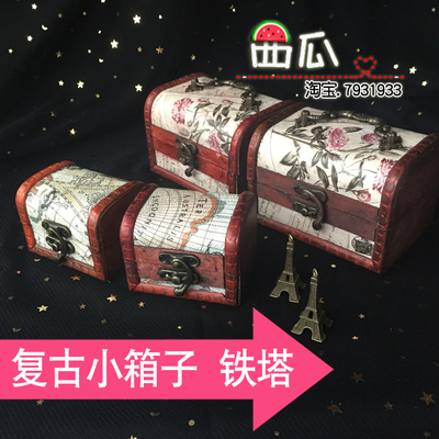 taobao agent Spot/Retro small wooden box jewelry box BJD storage box treasure box photo accessories uncle SD