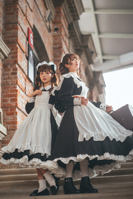 taobao agent Ku Children Heavy Workers Miss Miss British traditional maid suit suit long extension