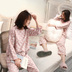 Mùa xuân và mùa thu Hàn Quốc phiên bản của dệt kim cotton đồ ngủ của phụ nữ phù hợp với mùa hè nhỏ tươi và đáng yêu dài tay phần mỏng mặc kích thước lớn dịch vụ nhà Bên ngoài ăn mặc