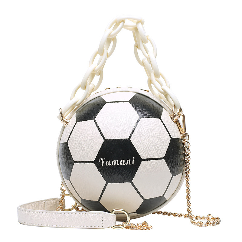 Beibai FootballBag 2020 new pattern Internet celebrity Football bag personality Spoof Pink Basketball bag female Versatile ins chain Inclined shoulder bag