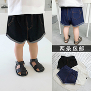 辰辰 妈 婴 童装 1-3 tuổi cậu bé quần short denim mùa hè phần mỏng hoang dã căng bé quần short bé