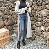Quần jeans nữ xuân hè 2018 phiên bản mới của Hàn Quốc có eo cao là quần bút chì mỏng thời trang hoang dã tự phối quần đáy chân váy jean đẹp
