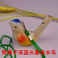 Керамика глубоко синяя головная водяная птица (с веревкой)