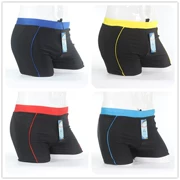 10 quần short nam mùa hè thời trang quần short nam boxer đen - Nam bơi đầm