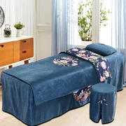 Châu Âu cuối vẻ đẹp bedspread denim bông đơn thẩm mỹ viện đơn giản điều trị massage giường bìa với lỗ - Trang bị tấm